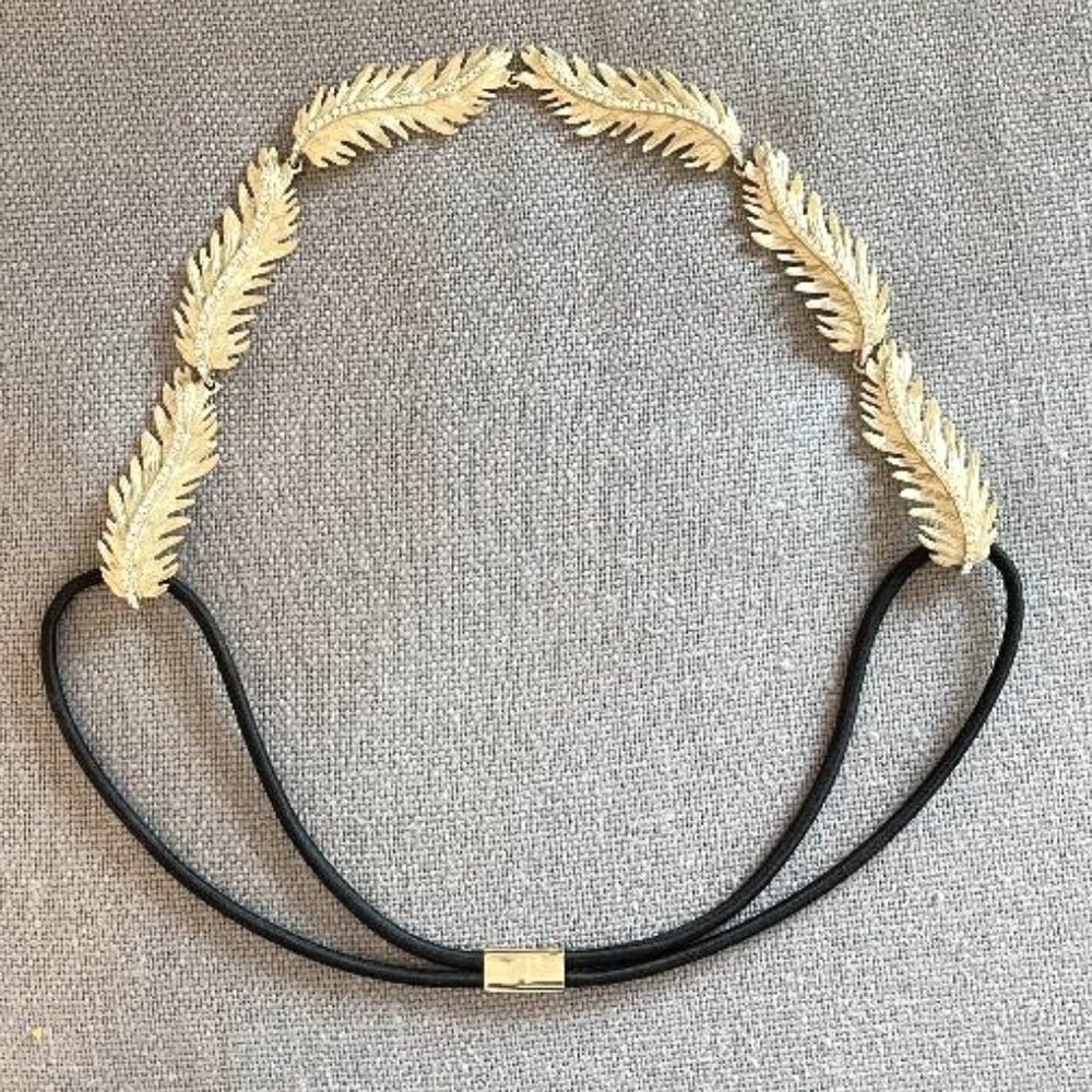 Gold Leaf with Stones Hairband Accessory